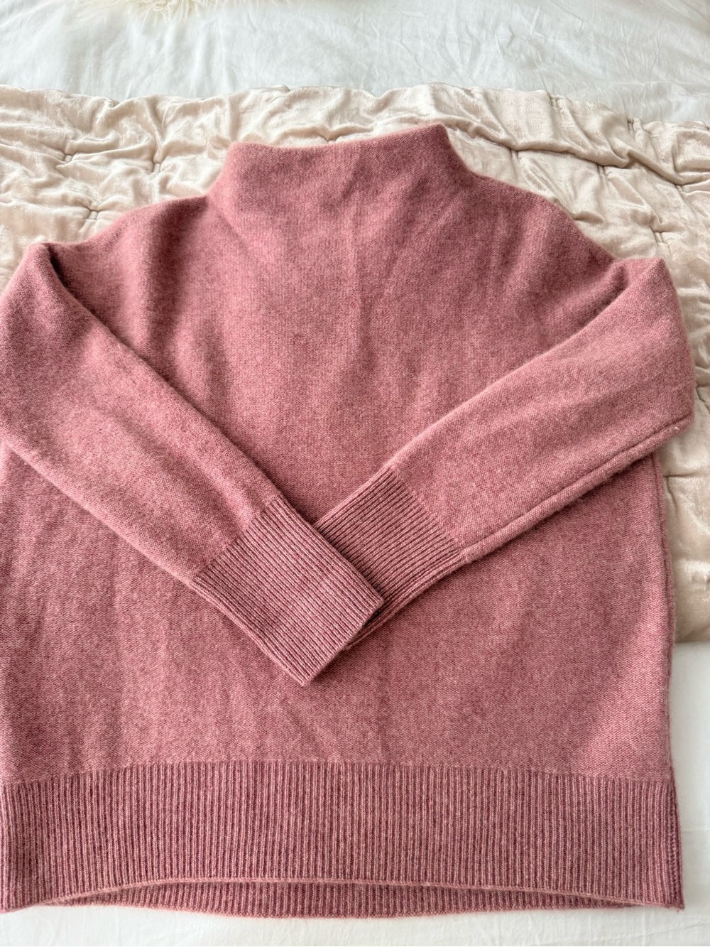 Vince Rose Pink Mock Neck Sweater